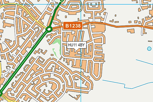 HU11 4BY map - OS VectorMap District (Ordnance Survey) HU11 4BY map - OS VectorMap District (Ordnance Survey)