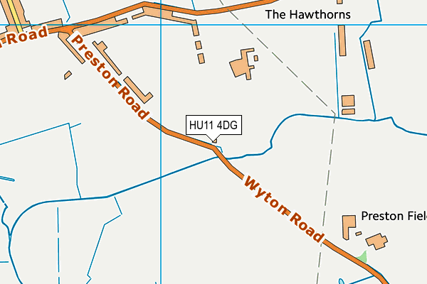 HU11 4DG map - OS VectorMap District (Ordnance Survey)