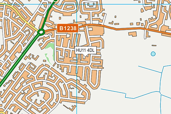 HU11 4DL map - OS VectorMap District (Ordnance Survey) HU11 4DL map - OS VectorMap District (Ordnance Survey)