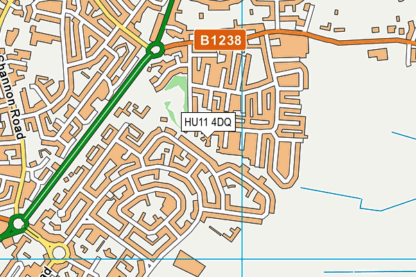 HU11 4DQ map - OS VectorMap District (Ordnance Survey) HU11 4DQ map - OS VectorMap District (Ordnance Survey)