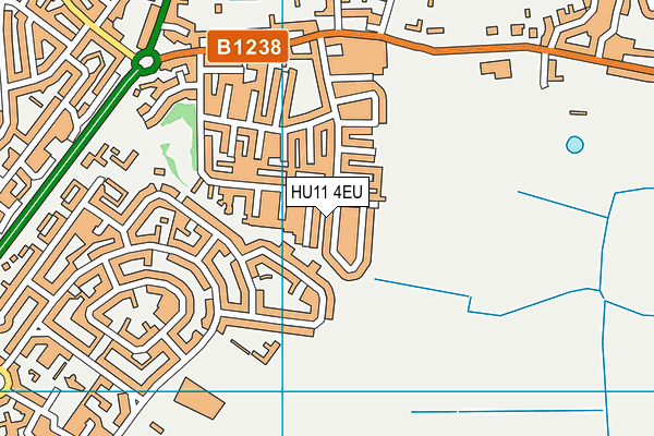 HU11 4EU map - OS VectorMap District (Ordnance Survey) HU11 4EU map - OS VectorMap District (Ordnance Survey)