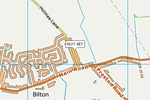 HU11 4EY map - OS VectorMap District (Ordnance Survey)