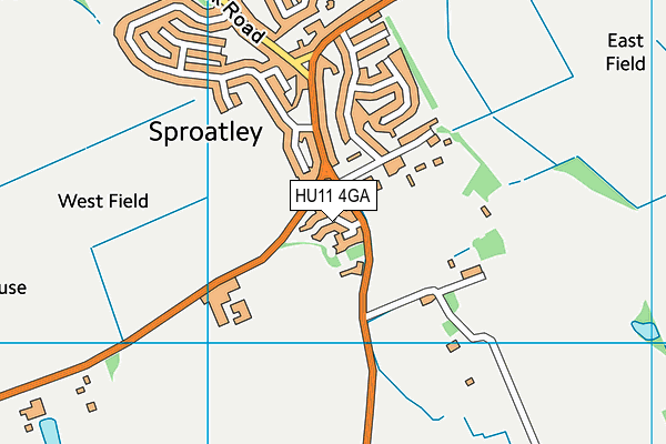 HU11 4GA map - OS VectorMap District (Ordnance Survey)