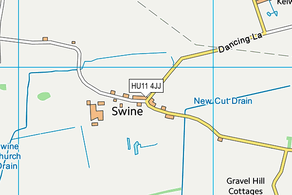 HU11 4JJ map - OS VectorMap District (Ordnance Survey) HU11 4JJ map - OS VectorMap District (Ordnance Survey)