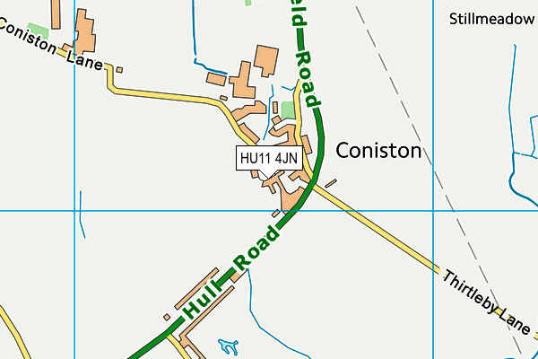 HU11 4JN map - OS VectorMap District (Ordnance Survey) HU11 4JN map - OS VectorMap District (Ordnance Survey)