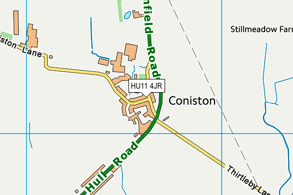 HU11 4JR map - OS VectorMap District (Ordnance Survey) HU11 4JR map - OS VectorMap District (Ordnance Survey)