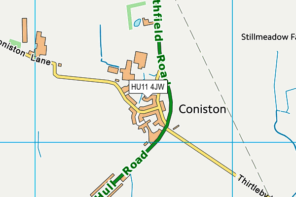 HU11 4JW map - OS VectorMap District (Ordnance Survey) HU11 4JW map - OS VectorMap District (Ordnance Survey)