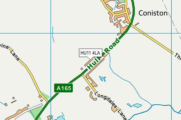 HU11 4LA map - OS VectorMap District (Ordnance Survey) HU11 4LA map - OS VectorMap District (Ordnance Survey)