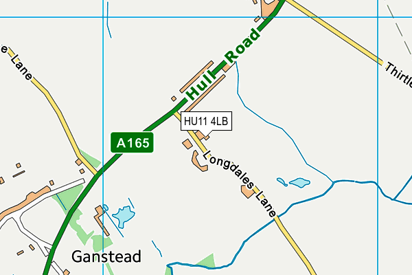 HU11 4LB map - OS VectorMap District (Ordnance Survey) HU11 4LB map - OS VectorMap District (Ordnance Survey)