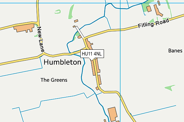 HU11 4NL map - OS VectorMap District (Ordnance Survey)