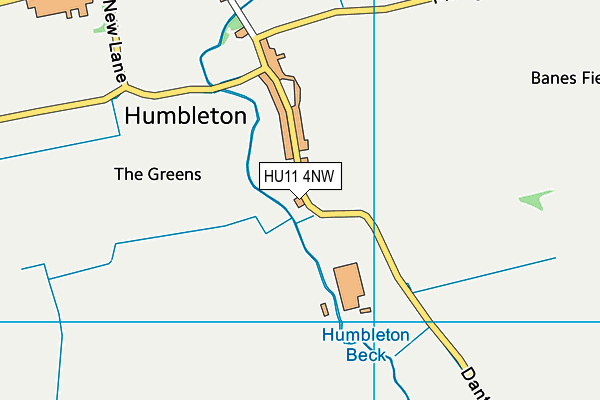 HU11 4NW map - OS VectorMap District (Ordnance Survey) HU11 4NW map - OS VectorMap District (Ordnance Survey)