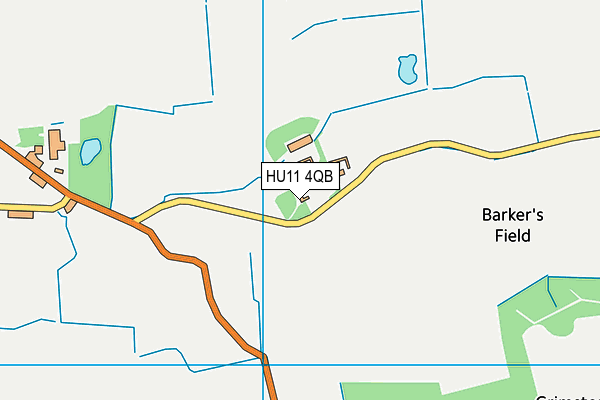 HU11 4QB map - OS VectorMap District (Ordnance Survey)