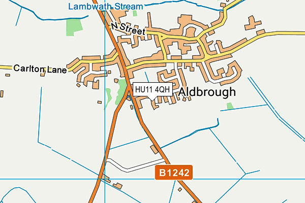 HU11 4QH map - OS VectorMap District (Ordnance Survey)