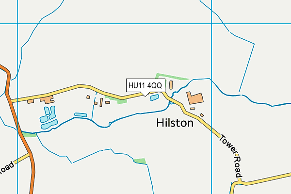 HU11 4QQ map - OS VectorMap District (Ordnance Survey) HU11 4QQ map - OS VectorMap District (Ordnance Survey)