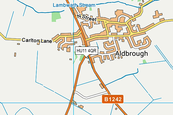 HU11 4QR map - OS VectorMap District (Ordnance Survey)