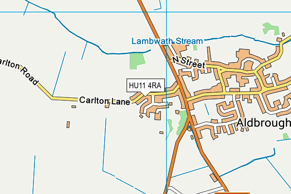 HU11 4RA map - OS VectorMap District (Ordnance Survey)