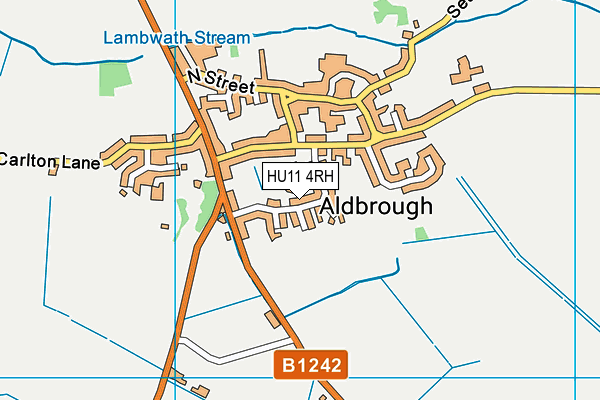 HU11 4RH map - OS VectorMap District (Ordnance Survey) HU11 4RH map - OS VectorMap District (Ordnance Survey)