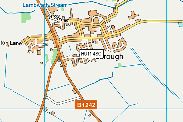 HU11 4SQ map - OS VectorMap District (Ordnance Survey)