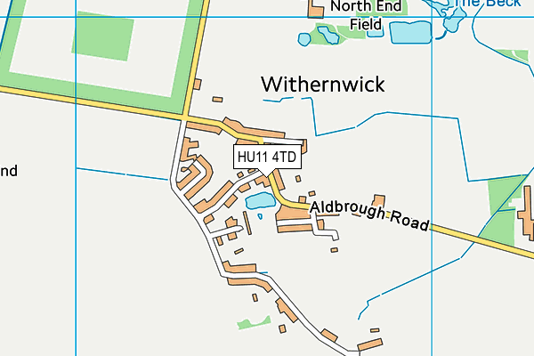 HU11 4TD map - OS VectorMap District (Ordnance Survey)