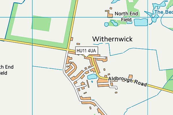 HU11 4UA map - OS VectorMap District (Ordnance Survey)