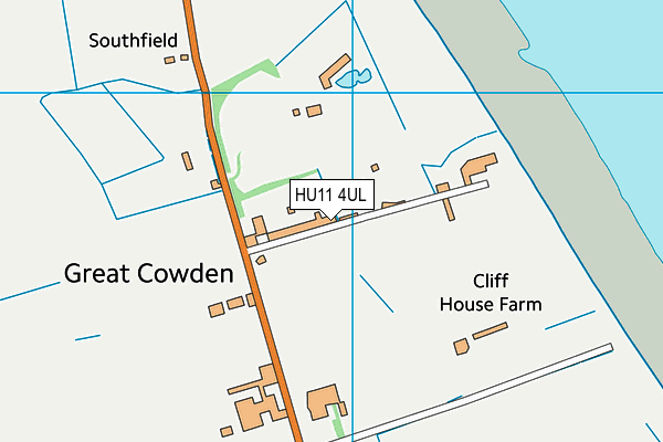 HU11 4UL map - OS VectorMap District (Ordnance Survey)