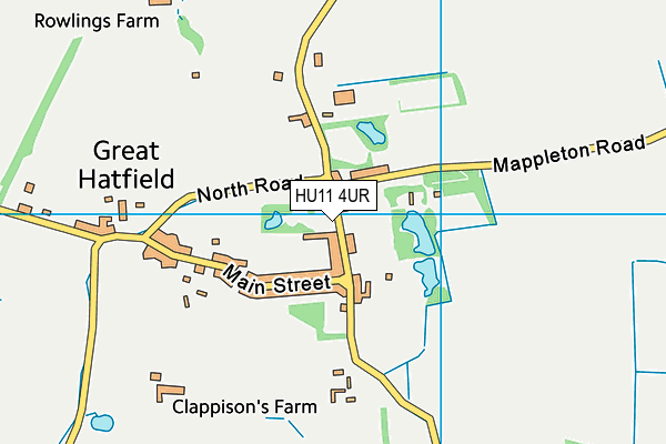 HU11 4UR map - OS VectorMap District (Ordnance Survey) HU11 4UR map - OS VectorMap District (Ordnance Survey)