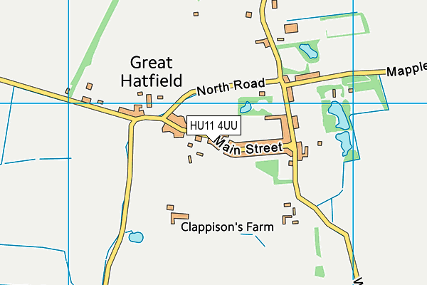 HU11 4UU map - OS VectorMap District (Ordnance Survey) HU11 4UU map - OS VectorMap District (Ordnance Survey)