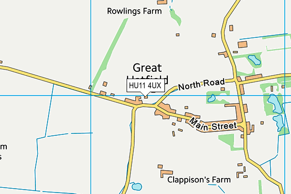 HU11 4UX map - OS VectorMap District (Ordnance Survey) HU11 4UX map - OS VectorMap District (Ordnance Survey)
