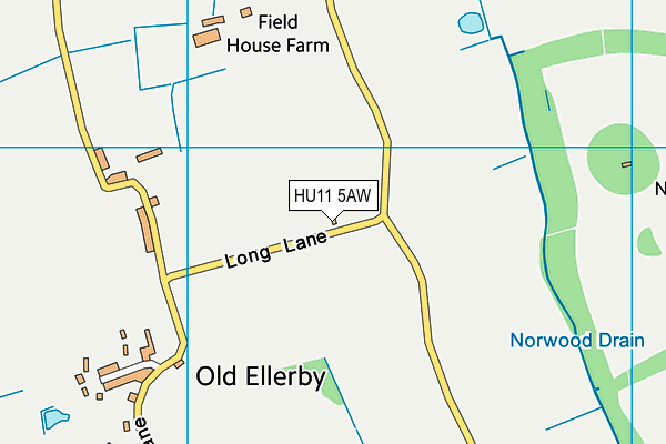 HU11 5AW map - OS VectorMap District (Ordnance Survey) HU11 5AW map - OS VectorMap District (Ordnance Survey)