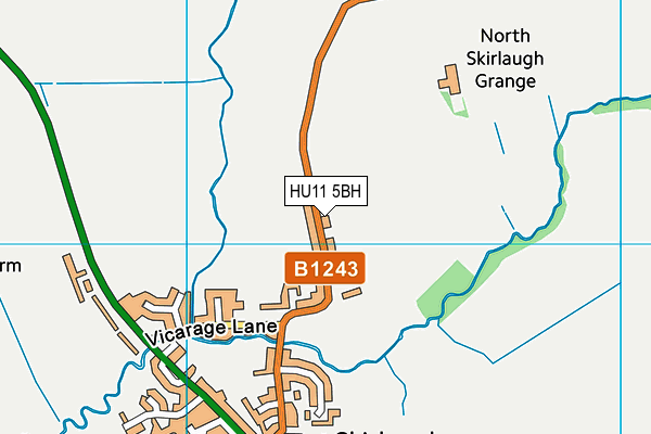 HU11 5BH map - OS VectorMap District (Ordnance Survey)