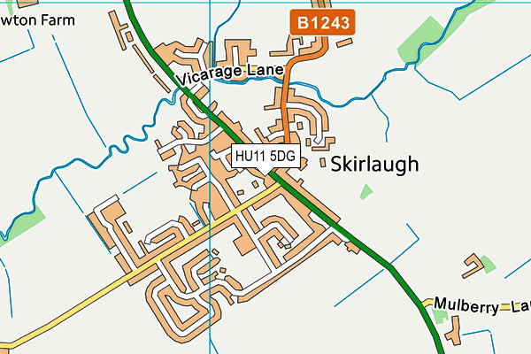 HU11 5DG map - OS VectorMap District (Ordnance Survey) HU11 5DG map - OS VectorMap District (Ordnance Survey)