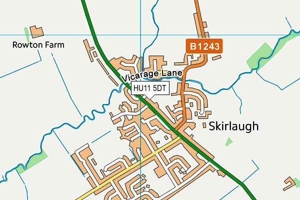 HU11 5DT map - OS VectorMap District (Ordnance Survey) HU11 5DT map - OS VectorMap District (Ordnance Survey)