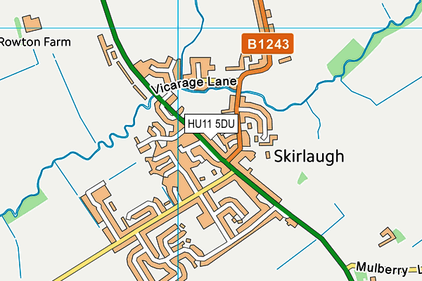 HU11 5DU map - OS VectorMap District (Ordnance Survey) HU11 5DU map - OS VectorMap District (Ordnance Survey)