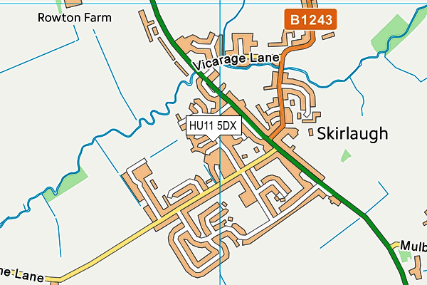 HU11 5DX map - OS VectorMap District (Ordnance Survey) HU11 5DX map - OS VectorMap District (Ordnance Survey)