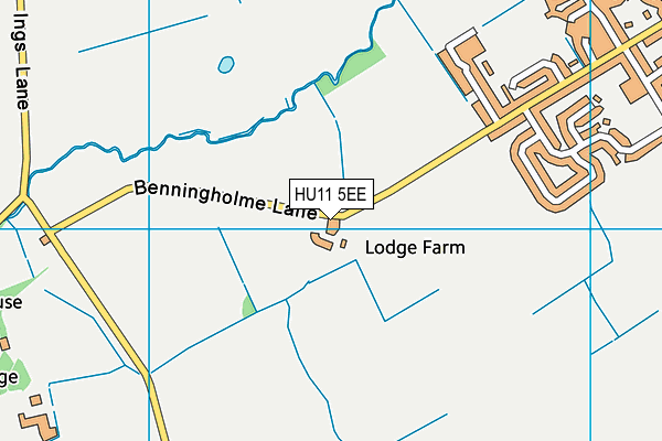 HU11 5EE map - OS VectorMap District (Ordnance Survey) HU11 5EE map - OS VectorMap District (Ordnance Survey)
