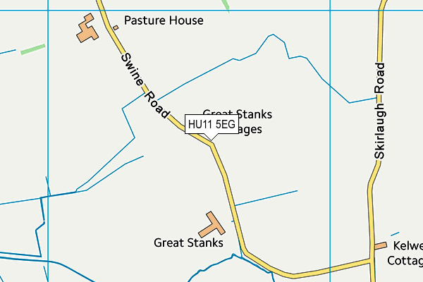 HU11 5EG map - OS VectorMap District (Ordnance Survey) HU11 5EG map - OS VectorMap District (Ordnance Survey)