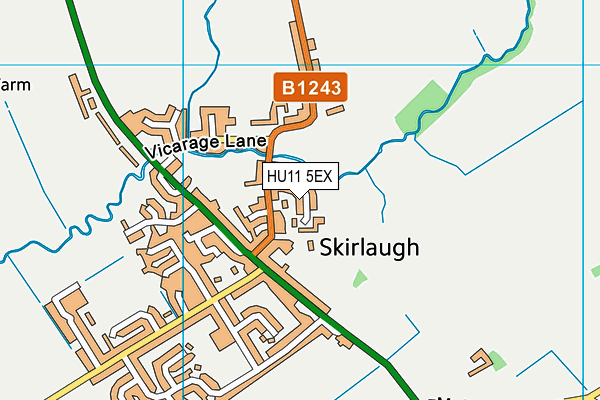 HU11 5EX map - OS VectorMap District (Ordnance Survey) HU11 5EX map - OS VectorMap District (Ordnance Survey)