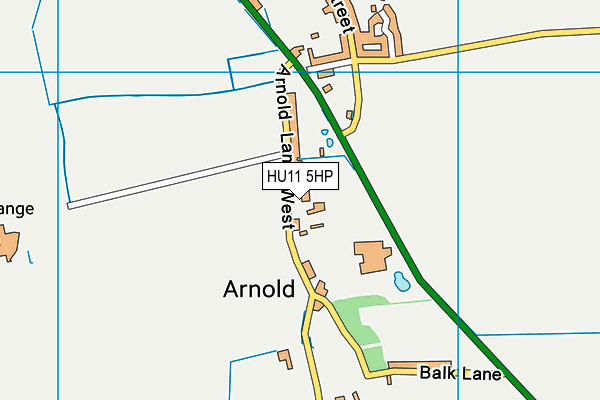 HU11 5HP map - OS VectorMap District (Ordnance Survey)