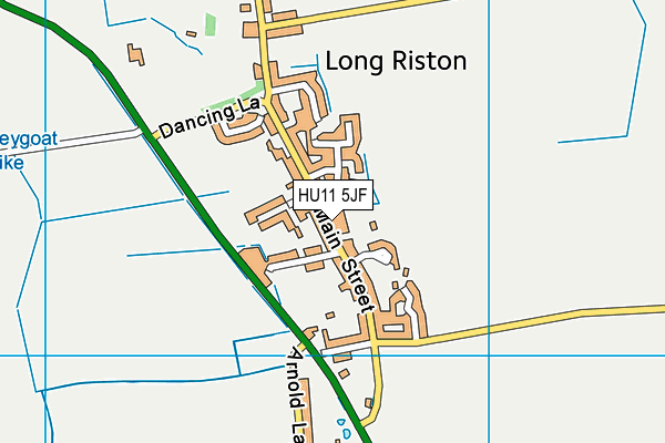 HU11 5JF map - OS VectorMap District (Ordnance Survey)