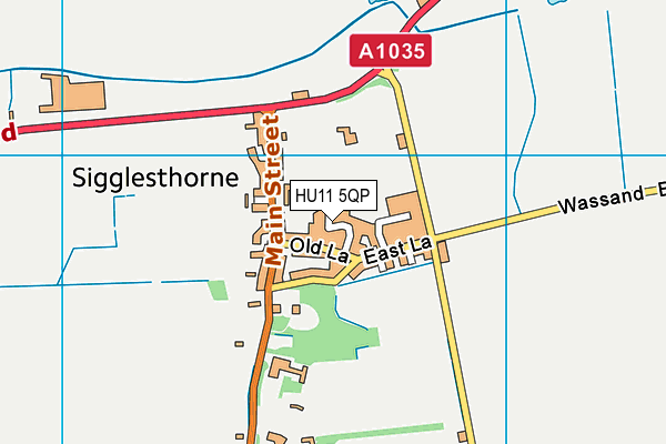 HU11 5QP map - OS VectorMap District (Ordnance Survey)