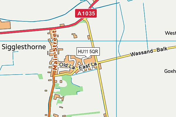 HU11 5QR map - OS VectorMap District (Ordnance Survey)