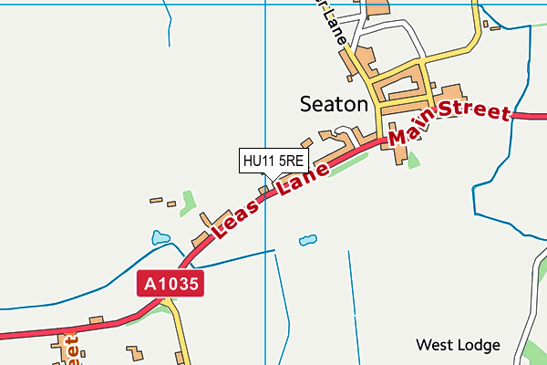 HU11 5RE map - OS VectorMap District (Ordnance Survey)