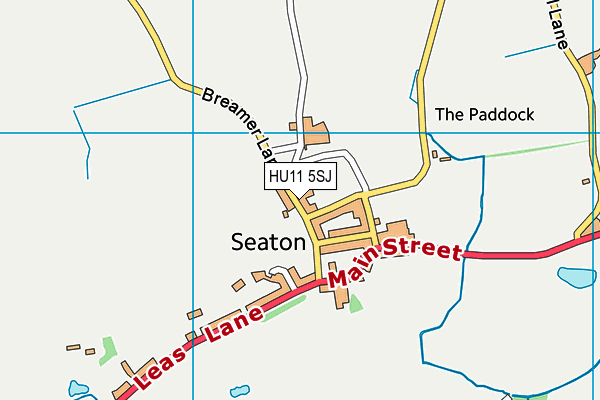 HU11 5SJ map - OS VectorMap District (Ordnance Survey)