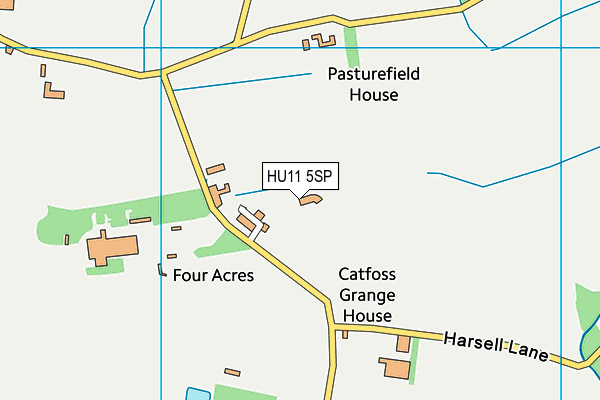 HU11 5SP map - OS VectorMap District (Ordnance Survey) HU11 5SP map - OS VectorMap District (Ordnance Survey)