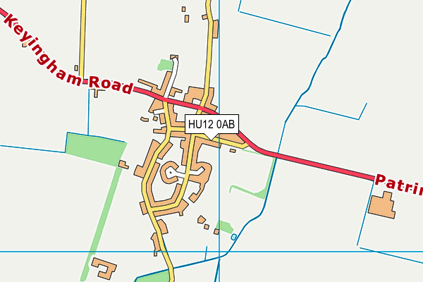 HU12 0AB map - OS VectorMap District (Ordnance Survey) HU12 0AB map - OS VectorMap District (Ordnance Survey)