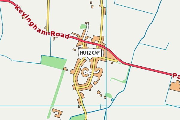 HU12 0AF map - OS VectorMap District (Ordnance Survey) HU12 0AF map - OS VectorMap District (Ordnance Survey)