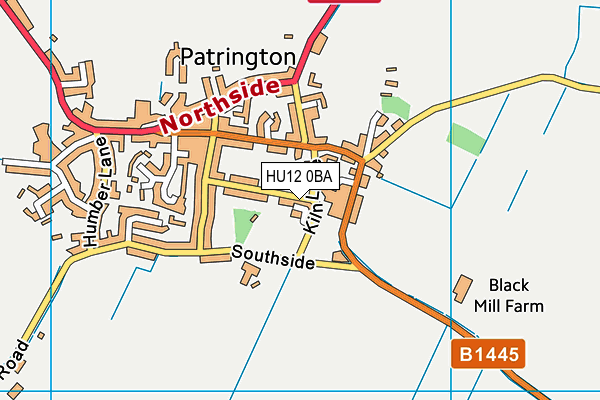 HU12 0BA map - OS VectorMap District (Ordnance Survey) HU12 0BA map - OS VectorMap District (Ordnance Survey)