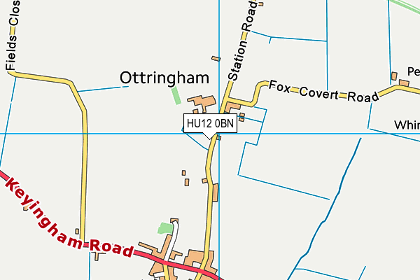 HU12 0BN map - OS VectorMap District (Ordnance Survey) HU12 0BN map - OS VectorMap District (Ordnance Survey)