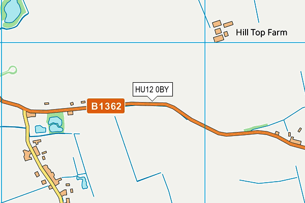 HU12 0BY map - OS VectorMap District (Ordnance Survey) HU12 0BY map - OS VectorMap District (Ordnance Survey)