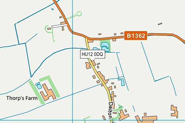 HU12 0DQ map - OS VectorMap District (Ordnance Survey) HU12 0DQ map - OS VectorMap District (Ordnance Survey)